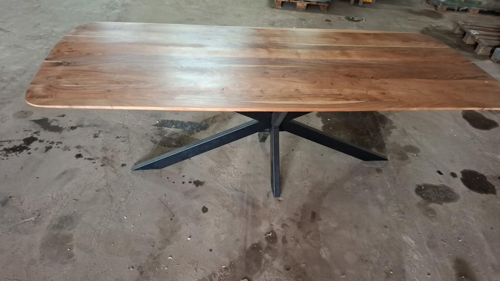Mooie eettafel 240 bij 100, Huis en Inrichting, Tafels | Eettafels, 200 cm of meer, Zo goed als nieuw, Rechthoekig, 50 tot 100 cm