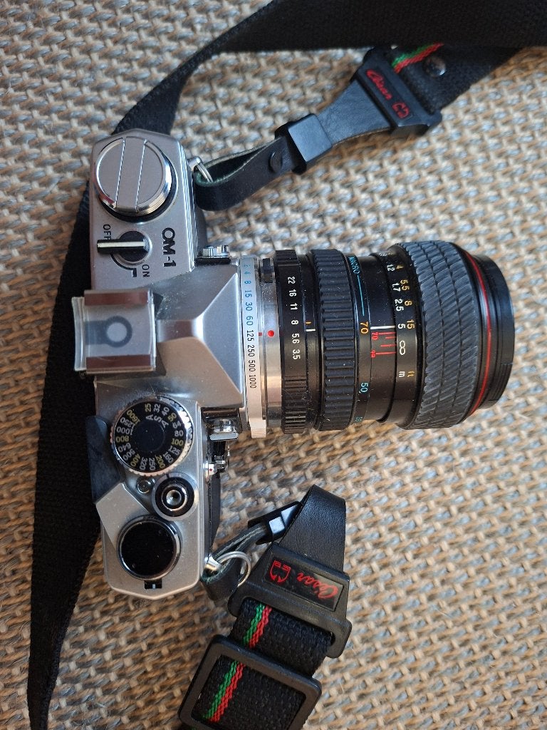 Olympus OM-1 spiegelreflexcamera, Audio, Tv en Foto, Fotocamera's Analoog, Ophalen of Verzenden, Gebruikt, Spiegelreflex, Olympus