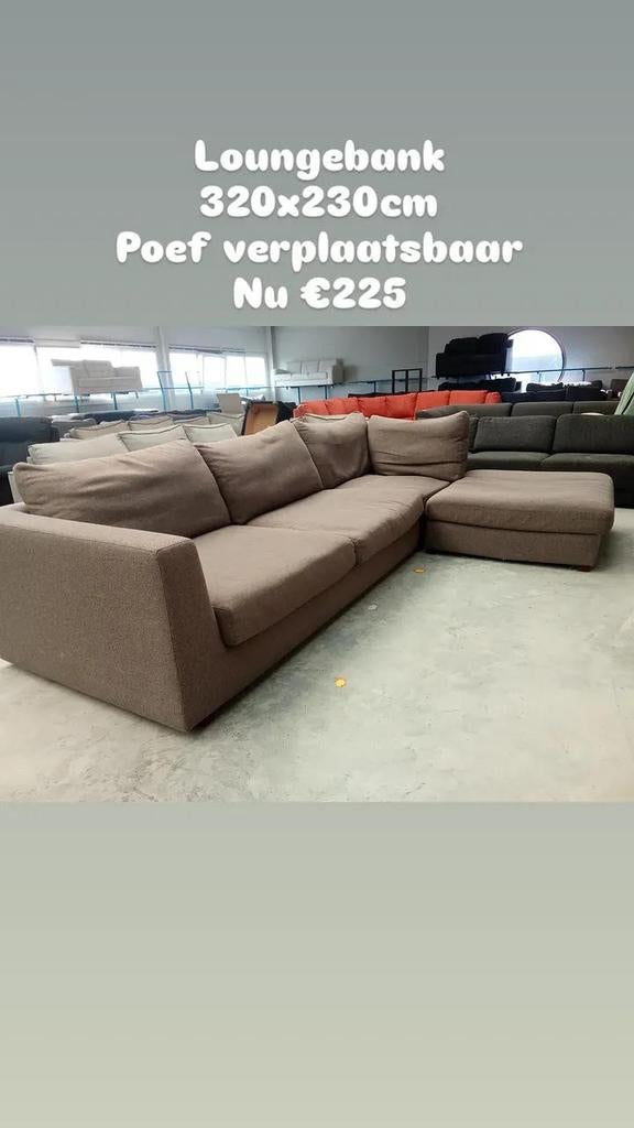 Loungebank 320x230cm poef verplaatsbaar, ., Hoekbank, 300 cm of meer, Ophalen of Verzenden