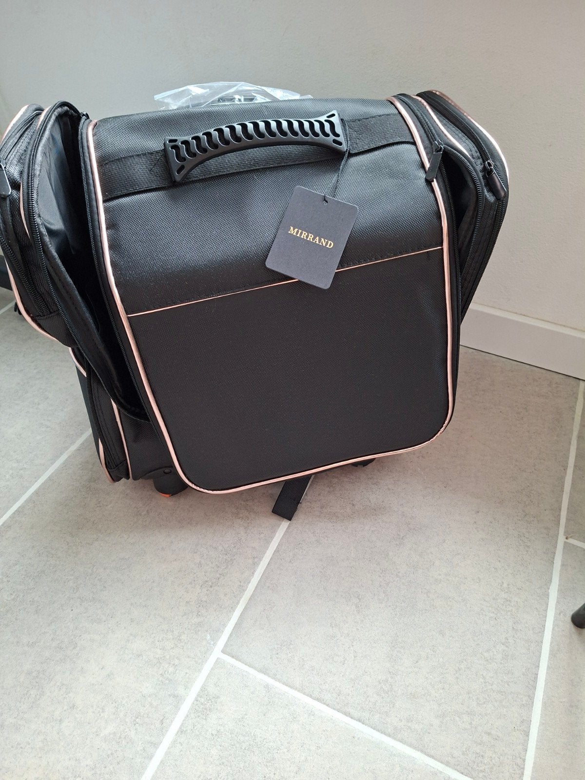 Professionele make-up trolley met wieltjes - Mirrand, Sieraden, Tassen en Uiterlijk, Beautycases, Ophalen, Nieuw, Zwart, Softcase