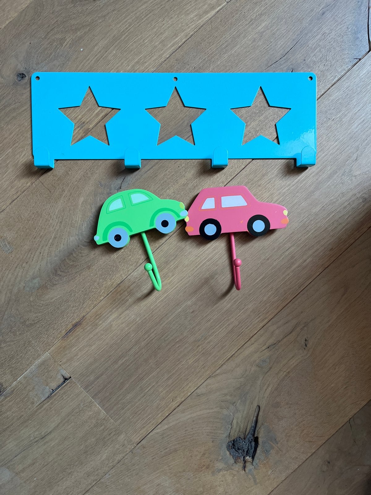 Kinderkapstok met sterren en autohaakjes, Gebruikt, Ophalen of Verzenden, Minder dan 100 cm, Metaal