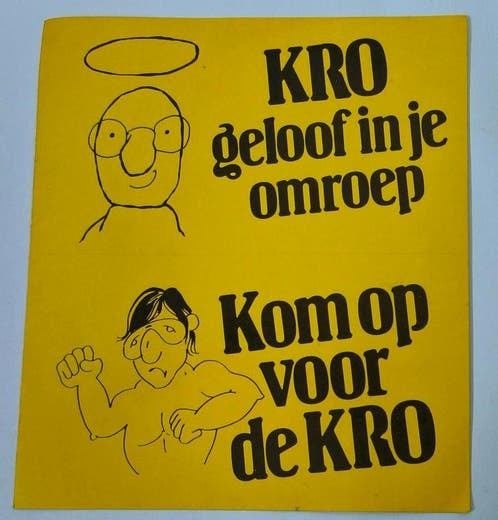 Stickers KRO geloof in je omroep/Kom op voor de KRO, Ophalen of Verzenden, Zo goed als nieuw, Film, Tv of Omroep
