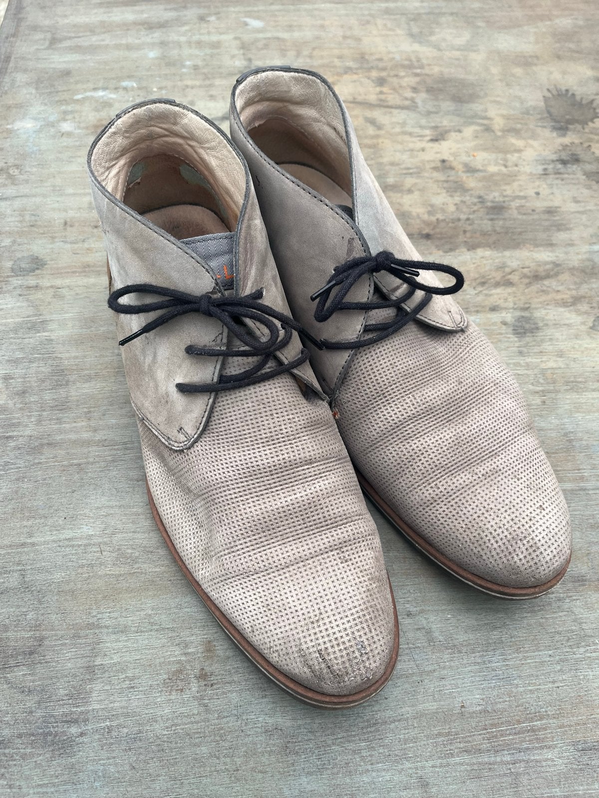 Van Lier suède veterschoenen - Maat 44, Overige kleuren, Ophalen of Verzenden, Gedragen, Veterschoenen