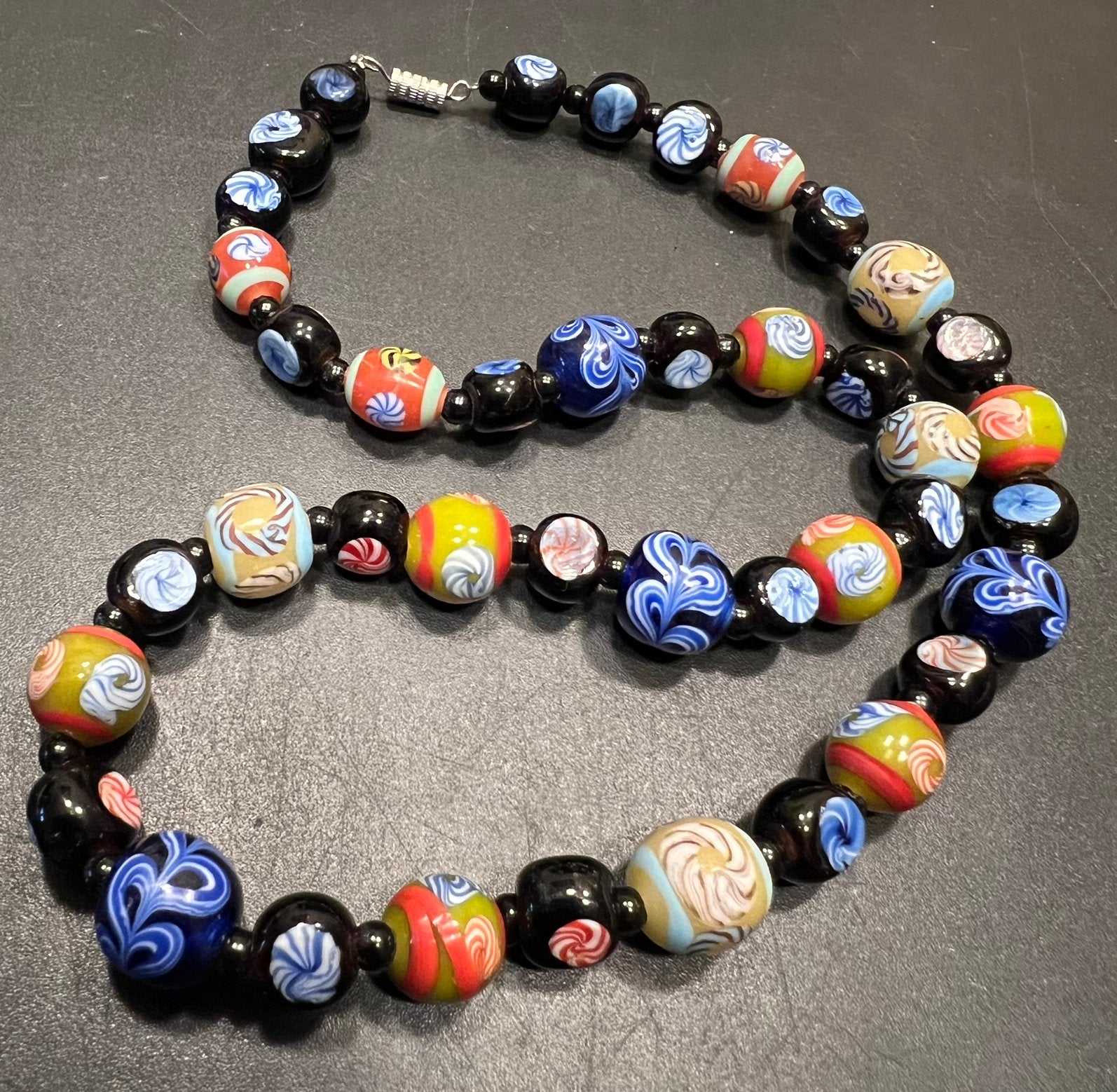 Aparte Murano millefiori stijl Java handelskralen ketting., Ophalen of Verzenden, Overige materialen, Ketting