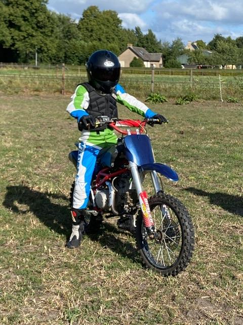 Dainese Kinder lederen motorpak.blauw, wit en groen., Ophalen, Tweedehands, Kinderen, Jas | leer