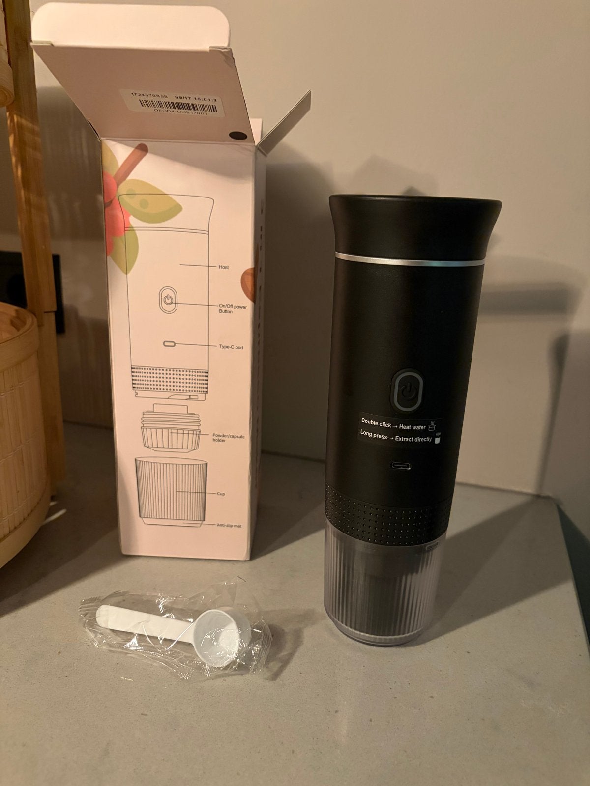 Draagbare Koffiemachine - Geniet overal van verse koffie, Gemalen koffie, Ophalen of Verzenden, 1 kopje, Koffiemachine
