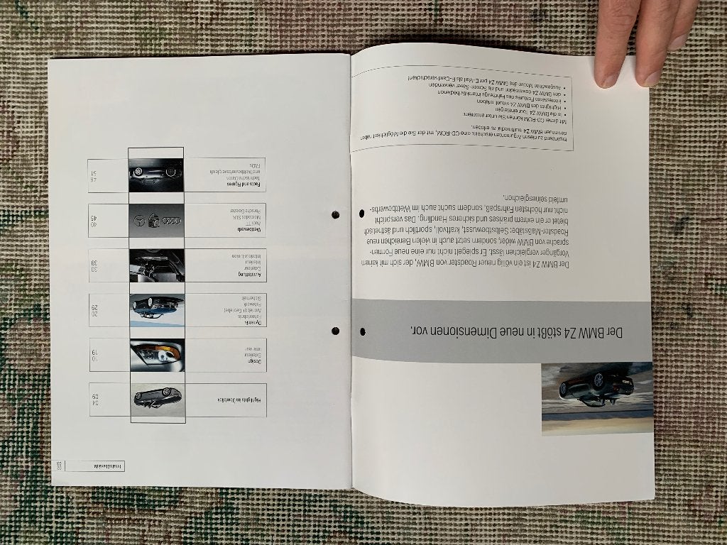 Foto 3 van Product informatie brochure BMW Z4 roadster E85 2002 izgs