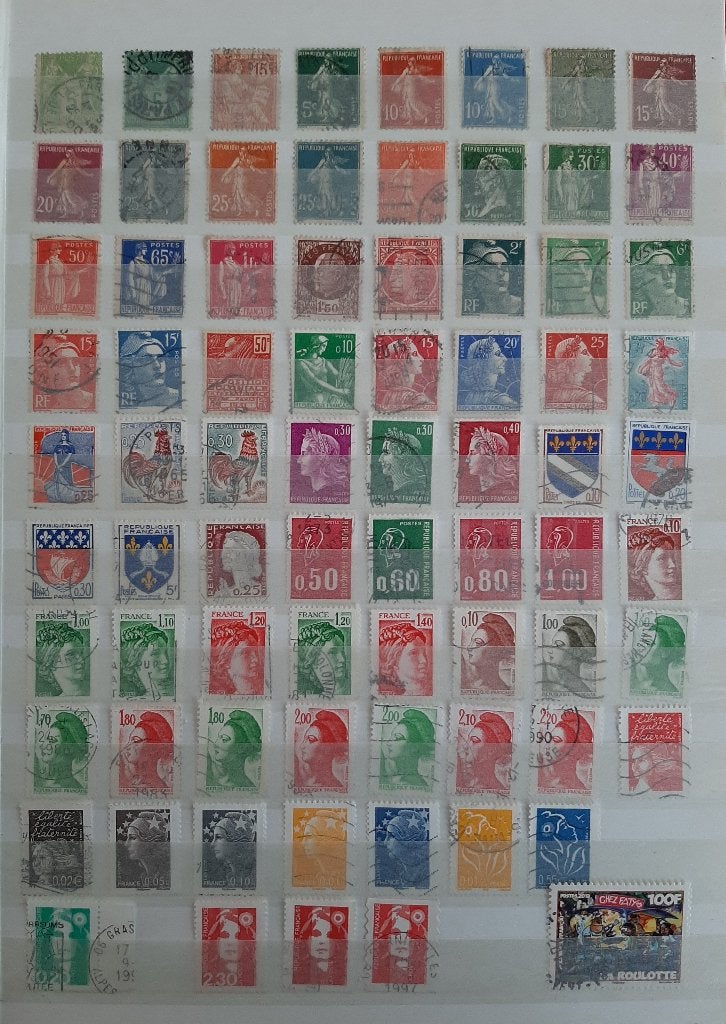 1 Kaart Klassieke Postzegels Frankrijk No. 1 Gestempeld, Postzegels en Munten, Postzegels | Europa | Frankrijk, Ophalen, Gestempeld
