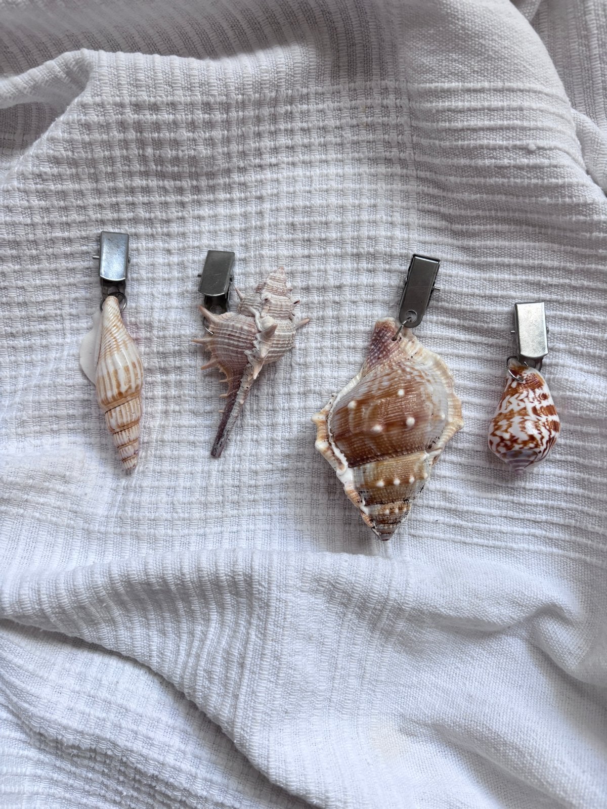 Decoratieve Schelpen met Klemmetjes - Set van 4, Ophalen of Verzenden, Gebruikt