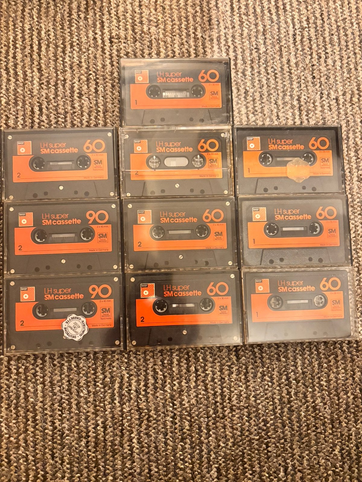 10X BASF LH SUPER CASSETTE, Ophalen of Verzenden, Zo goed als nieuw, Gehele gezicht