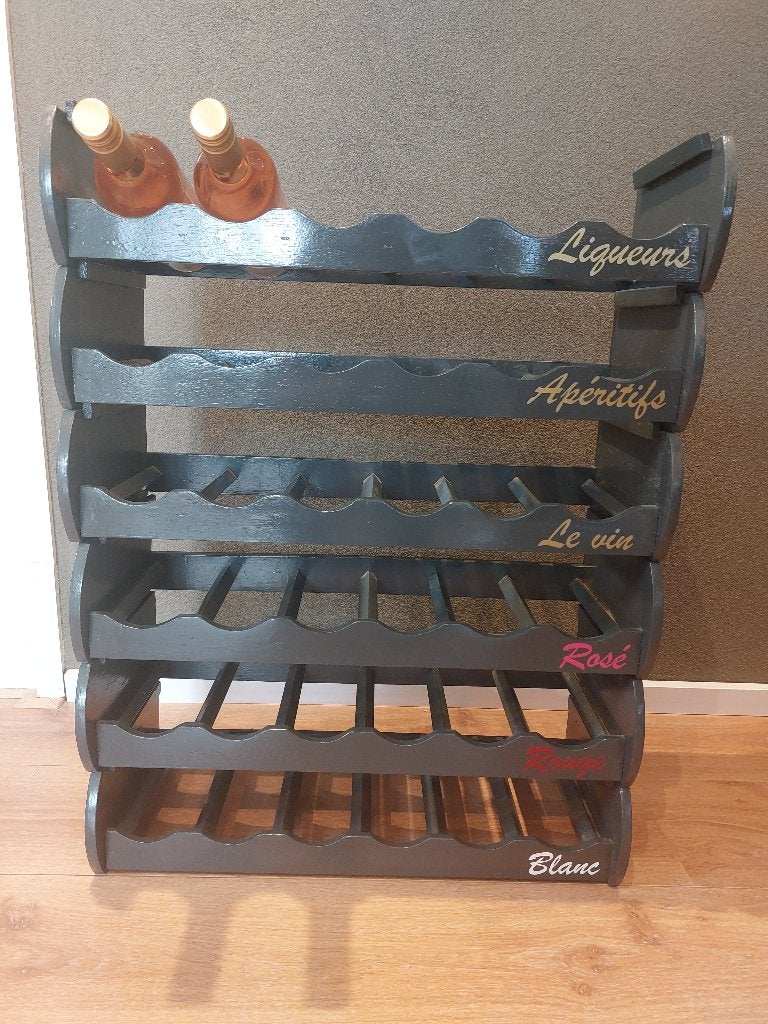 Modulair houten wijnrek, Ophalen, Gebruikt, 25 flessen of meer, 75 – 100