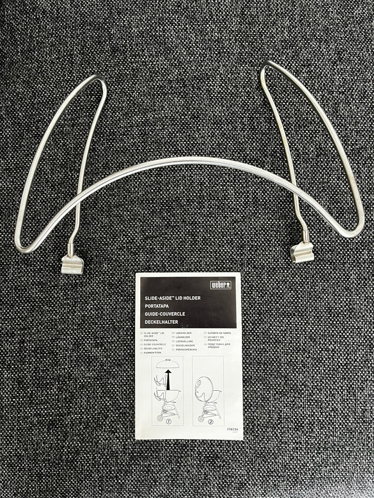 Weber slide-a-side dekselhouder (47 cm/57 cm)
