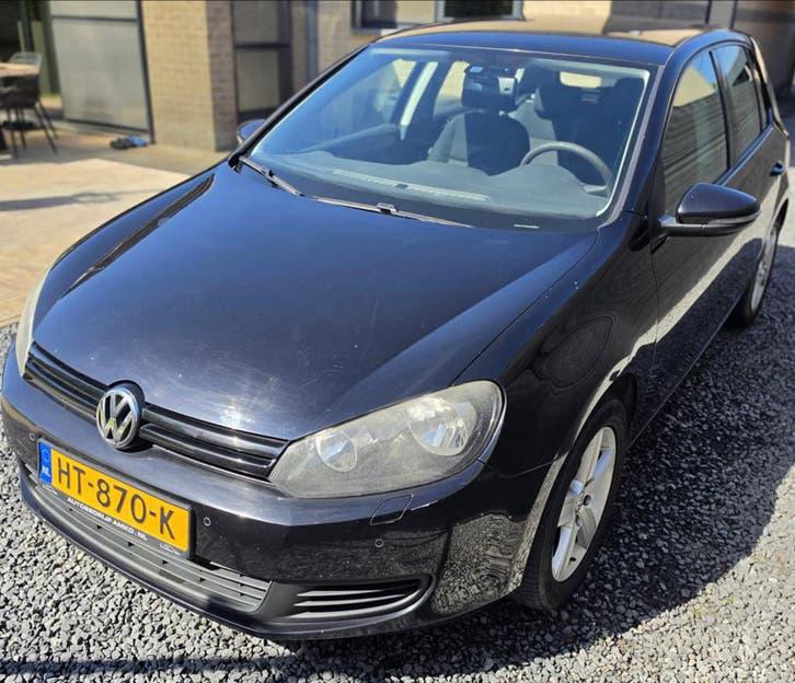 Volkswagen Golf 1.4 16V 59KW 5D 2009 Zwart, Auto's, Voorwielaandrijving, 4 cilinders, Zwart, 1117 kg