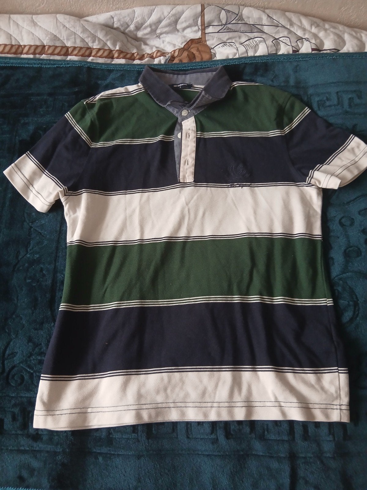 LC Waikiki Polo Shirt - Gestreepte herenpolo (S), Kleding | Heren, Blauw, Zo goed als nieuw, Maat 46 (S) of kleiner, LC Waikiki