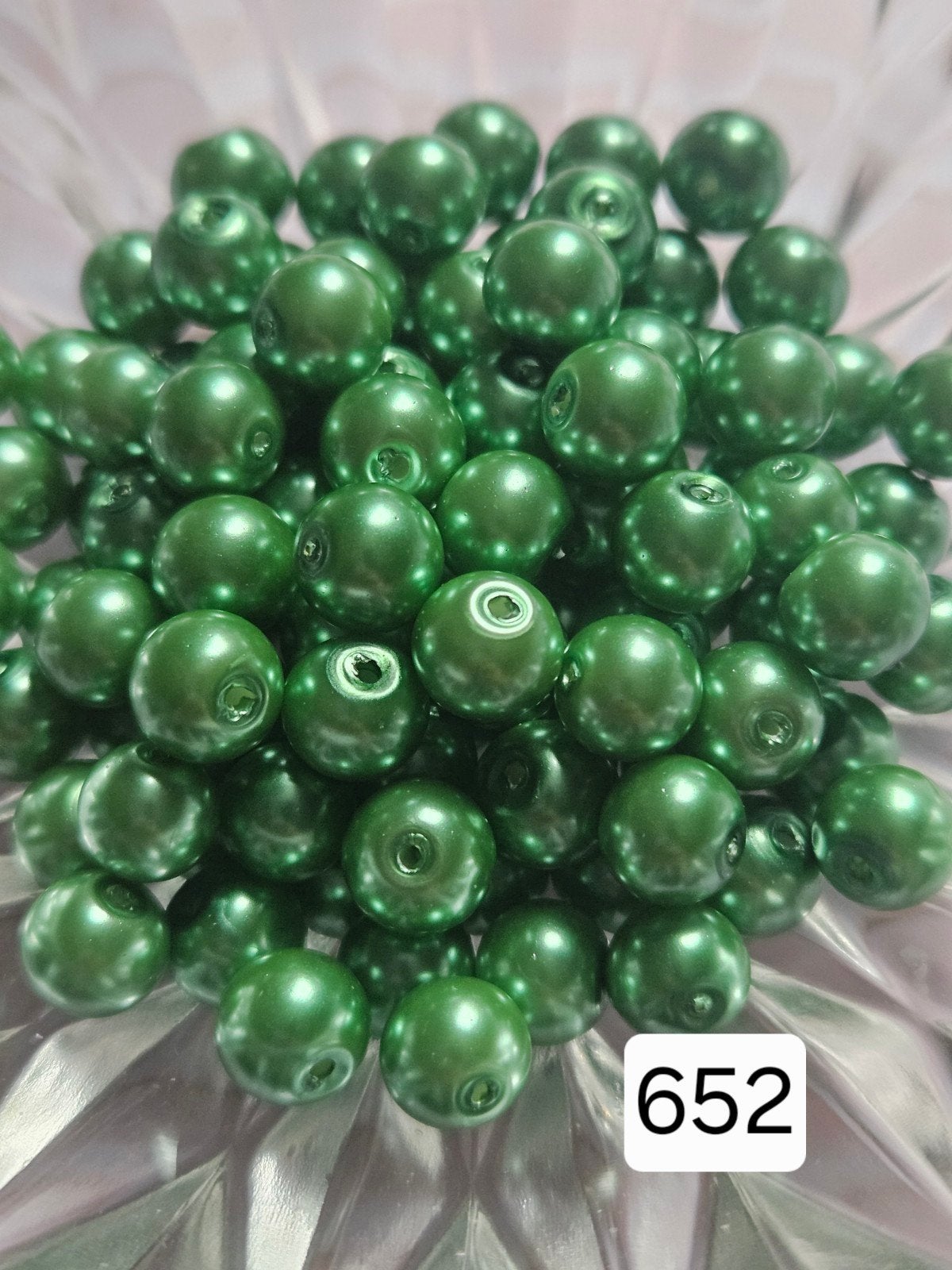 100x groene glasparels (652), Ophalen of Verzenden, Nieuw, Kraal