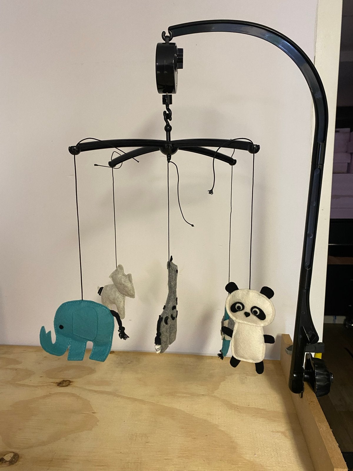 Zwarte Baby Mobiel met Dierenfiguren, Ophalen, Gebruikt, Mobiel