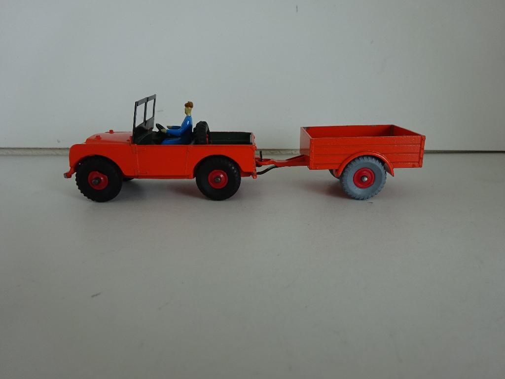 Dinky Toys 340 + 341 - Land Rover + Aanhanger - Orgineel, Hobby en Vrije tijd, Modelauto's | 1:43, Ophalen of Verzenden, Zo goed als nieuw