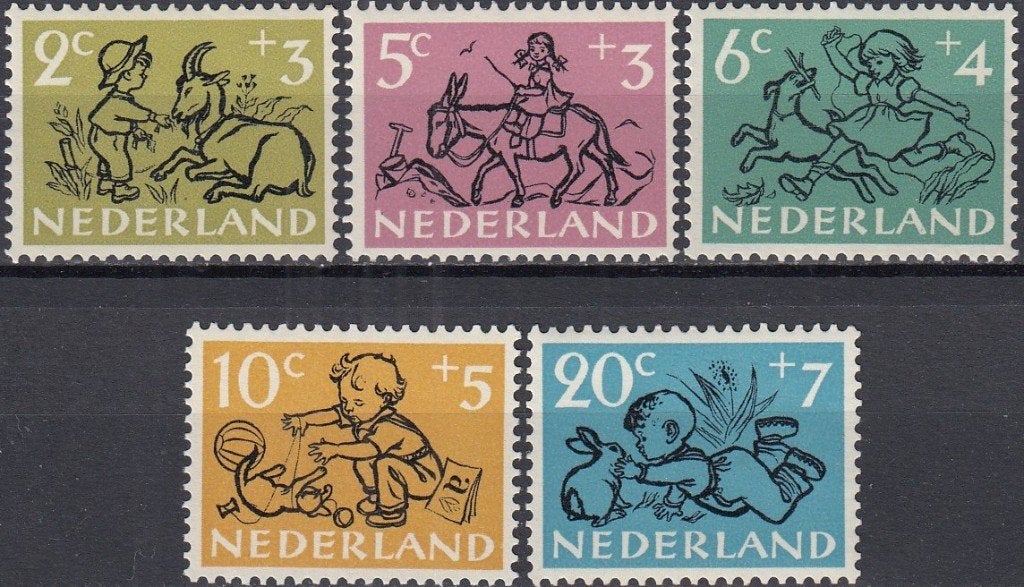 Nederland- 4.09.1- 1952- Kinderzegels- NVPH-596-600- P, Ophalen of Verzenden, Na 1940, Postfris