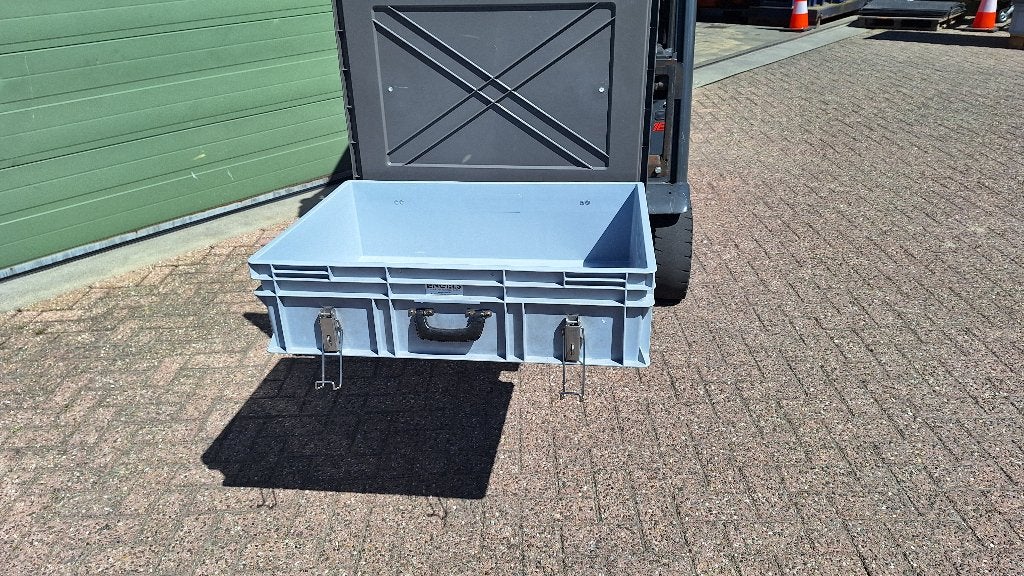 verhuisboxen magazijnbakken met deksel 60x80 cm, Ophalen, Gebruikt, Kunststof, Grijs
