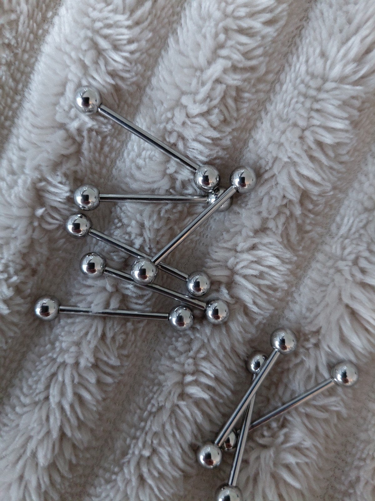 10x Roestvrijstalen Tong of tepel piercings - 20mm, Sieraden, Tassen en Uiterlijk, Piercings, Ophalen of Verzenden, Nieuw, Staal