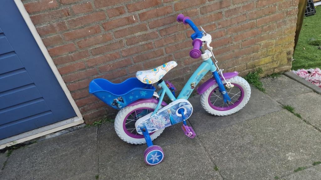Frozen kinderfiets met zijwieltjes en mandje, Ophalen of Verzenden