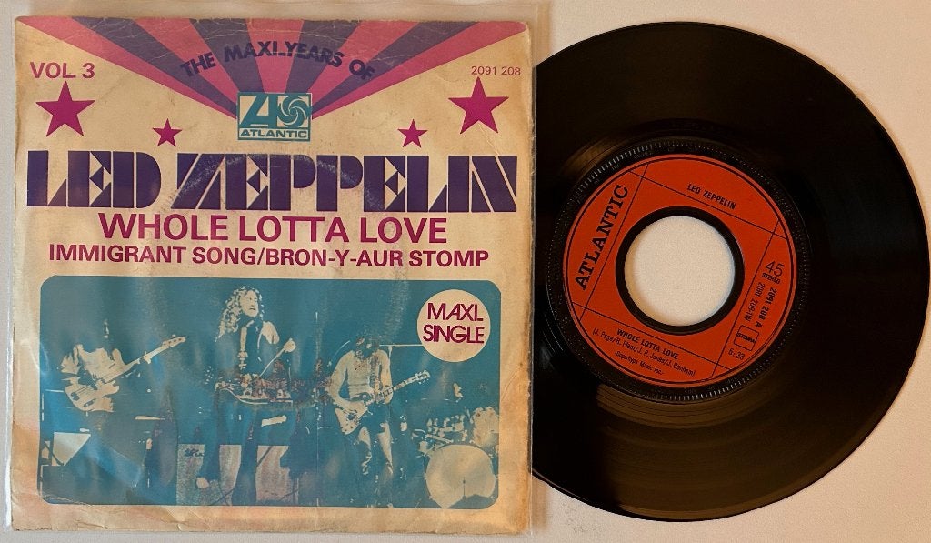 7# LED ZEPPELIN - Whole lotta love - maxi single, Ophalen of Verzenden, Zo goed als nieuw, 7 inch, Rock en Metal
