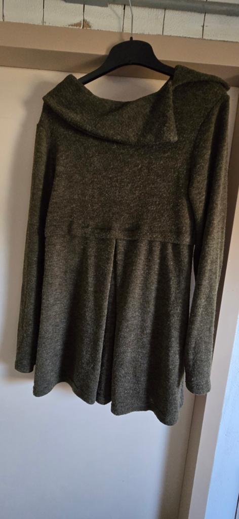 Groene tuniek met col - Maat M/L Toonzshop, Maat 38/40 (M), Ophalen of Verzenden, Onbekend, Gedragen