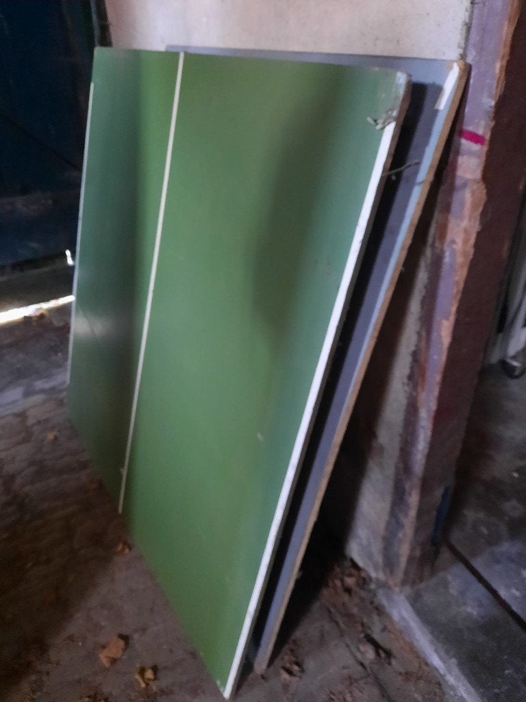 Tafeltennistafel met onderstel, Sport en Fitness, Ophalen, Gebruikt, Tafel Indoor, Inklapbaar