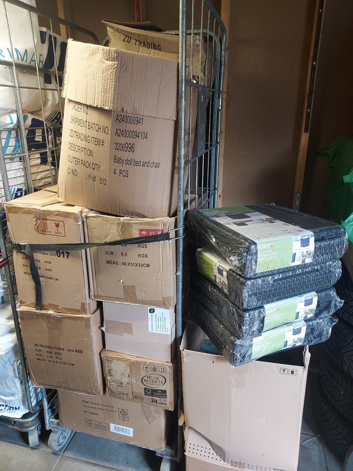 rest partij rolcontainer vol, Diversen, Ophalen, Nieuw