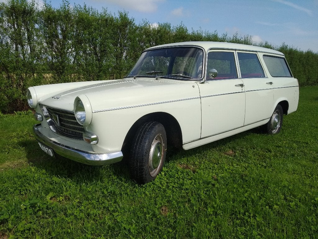 Peugeot 404 1966 Wit (licht groen) Familiale, Auto's, Peugeot, Overige modellen, 4 cilinders, Wit, Handgeschakeld