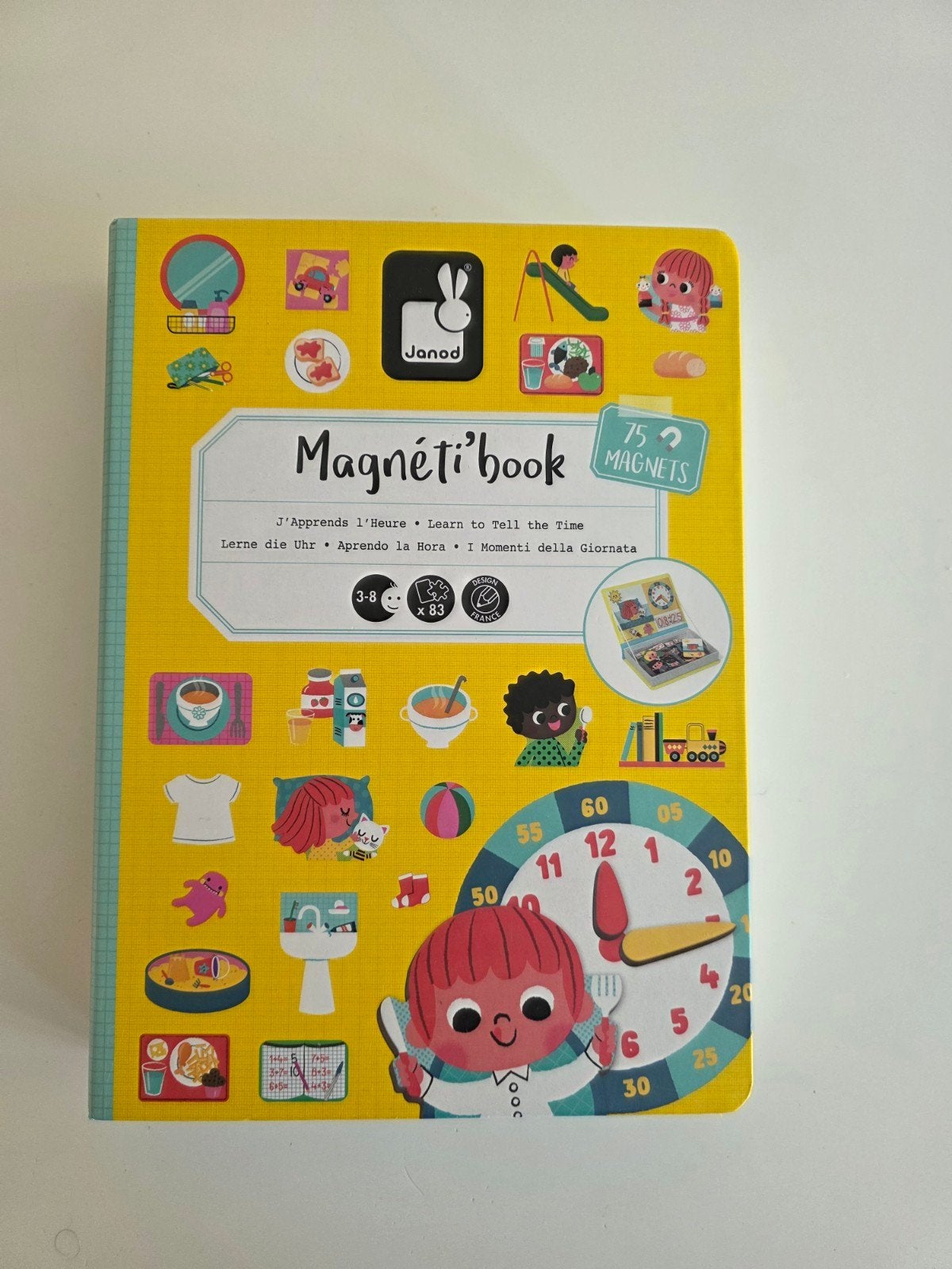 Janod Magneti'book - Leer de tijd en dagindeling, Kinderen en Baby's, Ophalen of Verzenden, Zo goed als nieuw, Taal en Lezen