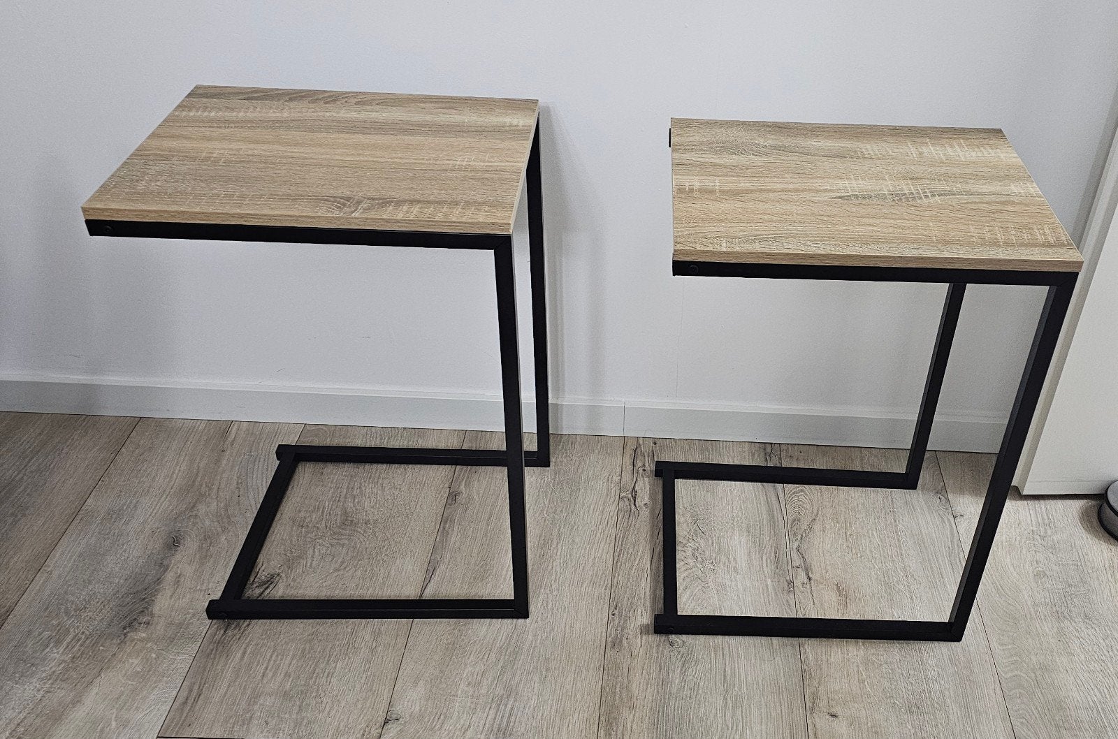 bijzettafel x 2 stucks, Ophalen, 50 tot 100 cm, Rond, Zo goed als nieuw