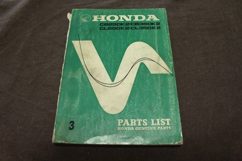Honda CB250K2 CB350 CL250 CL350K2 1970 motorcycle parts list, Ophalen of Verzenden, Honda