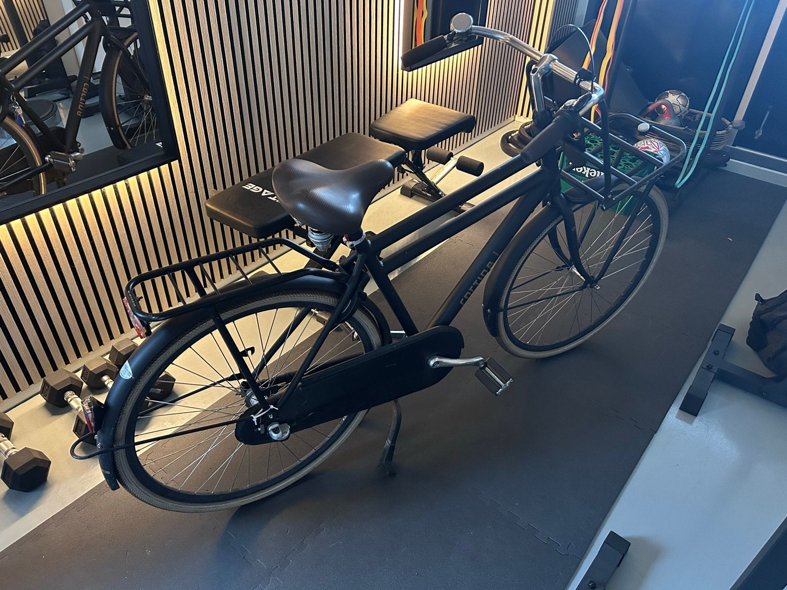 Cortina Transportfiets - Zwart, met krat, Ophalen, Gebruikt, Overige merken, Versnellingen