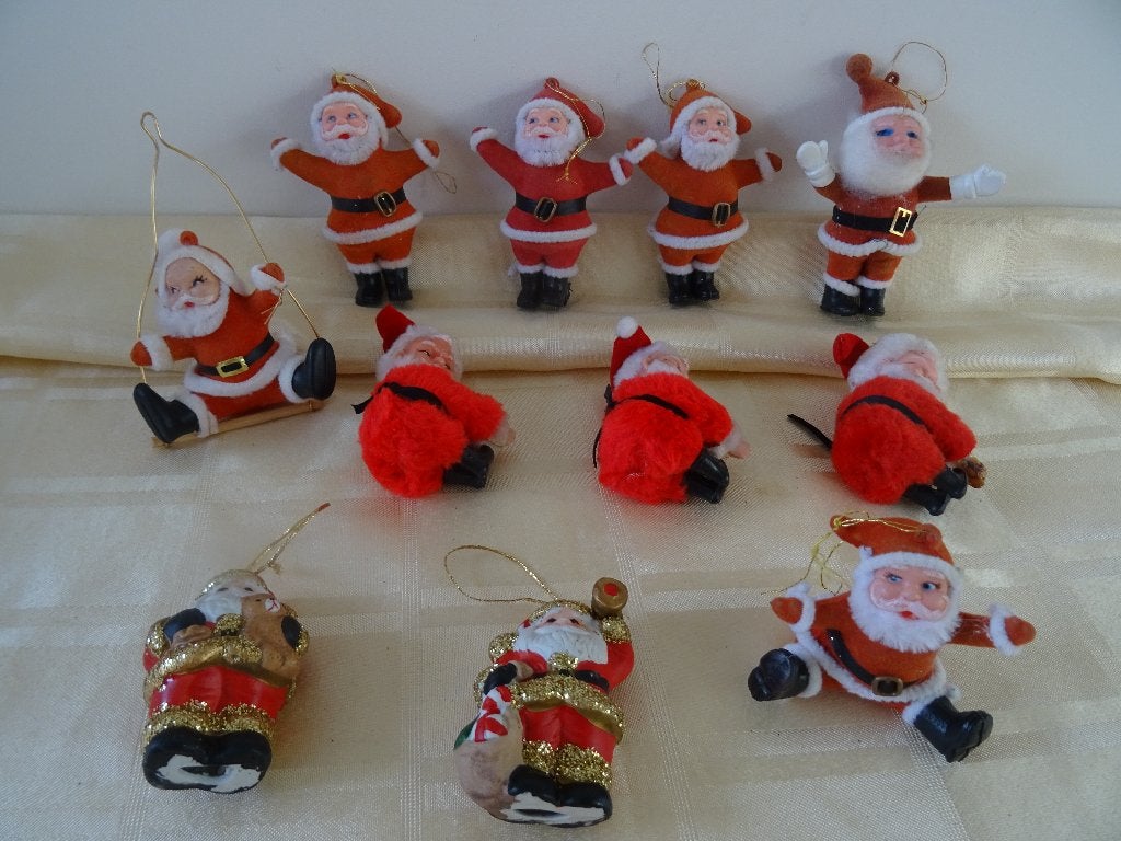 kerstman kerstboom hangers kerstmannen vintage kabouters, Ophalen of Verzenden, Zo goed als nieuw