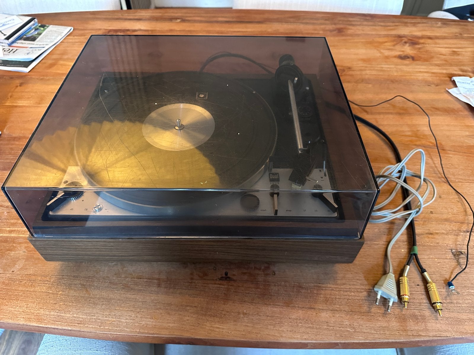 Dual 1229 Platenspeler - Vintage Hifi met Shure Element, Ophalen, Gebruikt, Automatisch, Platenspeler