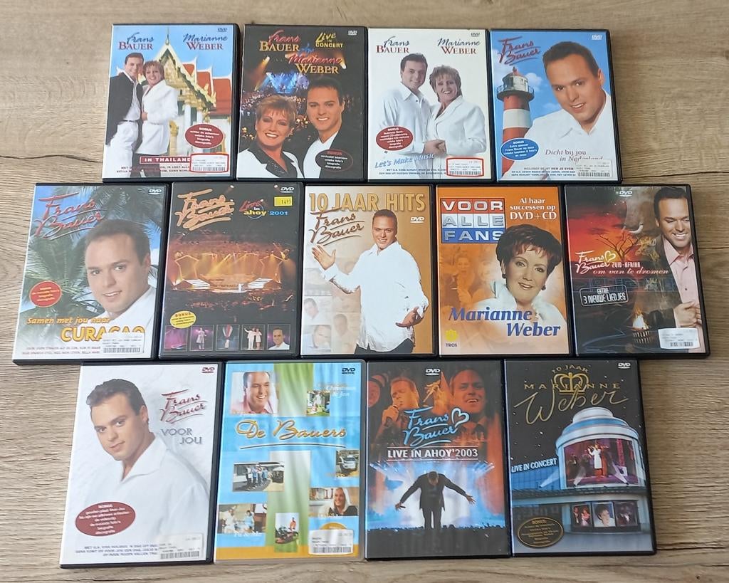 Grote collectie Frans Bauer en Marianne Weber DVD's, Alle leeftijden, Ophalen of Verzenden, Muziek en Concerten