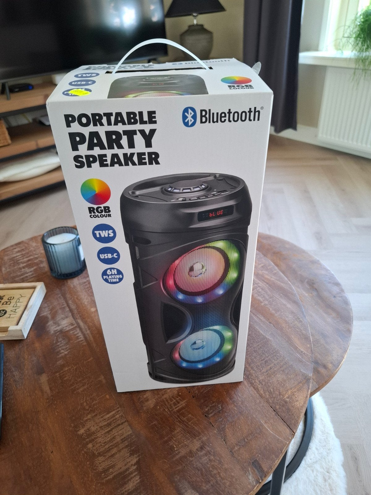 Draagbare Party Speaker met RGB Verlichting en Bluetooth, Overige merken, Bluetooth, Party speaker, Ophalen of Verzenden