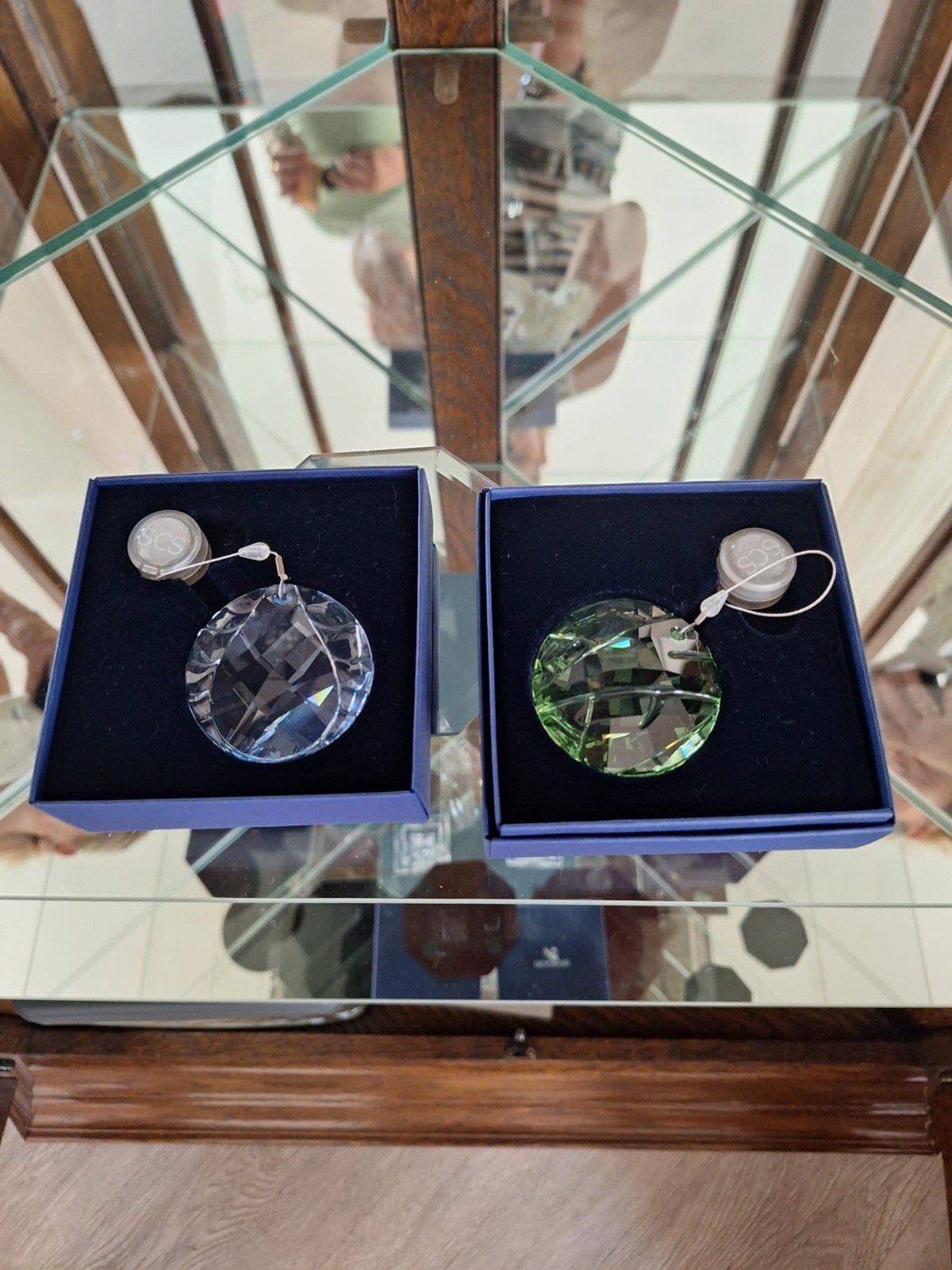 Swarovski SCS Kerst Ornamenten 2005 en 2006, Verzamelen, Swarovski, Ophalen, Zo goed als nieuw, Huisaccessoire
