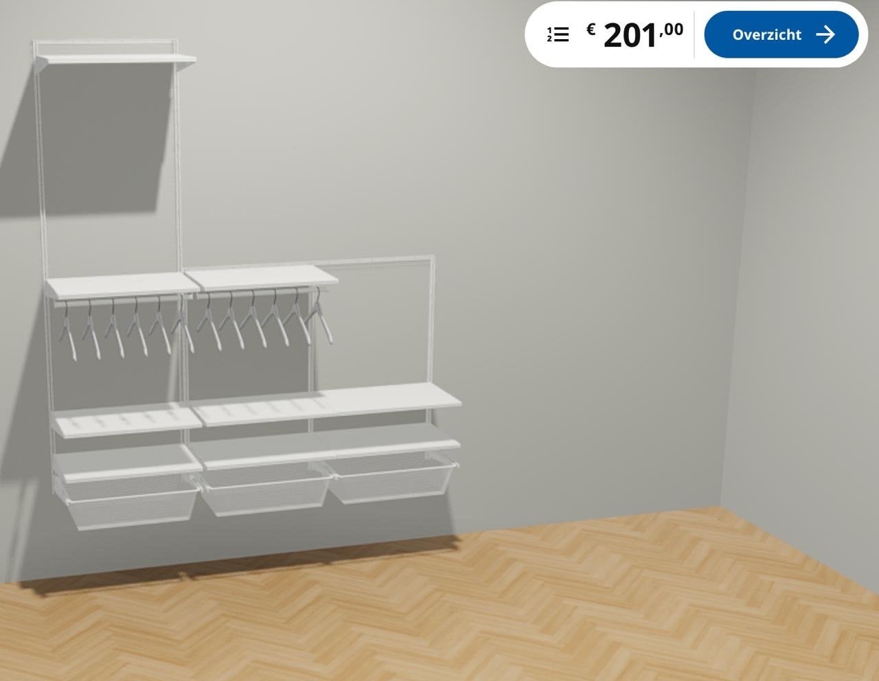 IKEA Boaxel kastinrichting - Planken, roedes, manden 60cm, Huis en Inrichting, Kasten | Kledingkasten, Ophalen, Met plank(en)