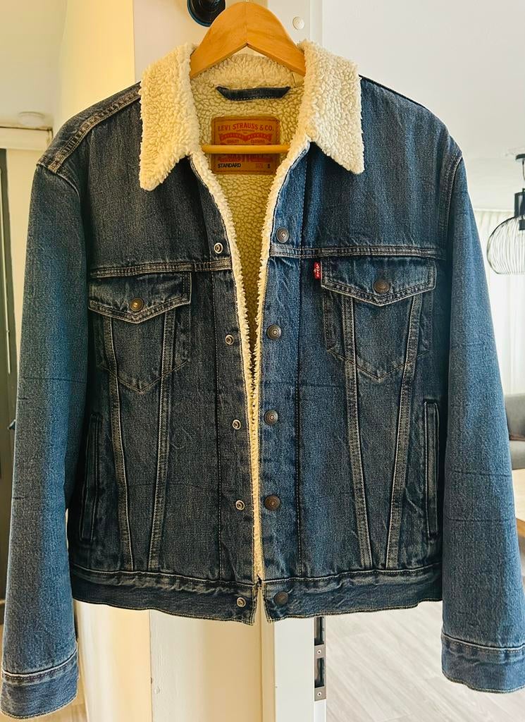 Levi’s Sherpa spijkerjas, Ophalen, Zo goed als nieuw, Blauw