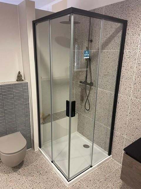 douchewand met schuifdeuren en douchebak, Doe-het-zelf en Verbouw, Sanitair, Ophalen, Nieuw, Douche