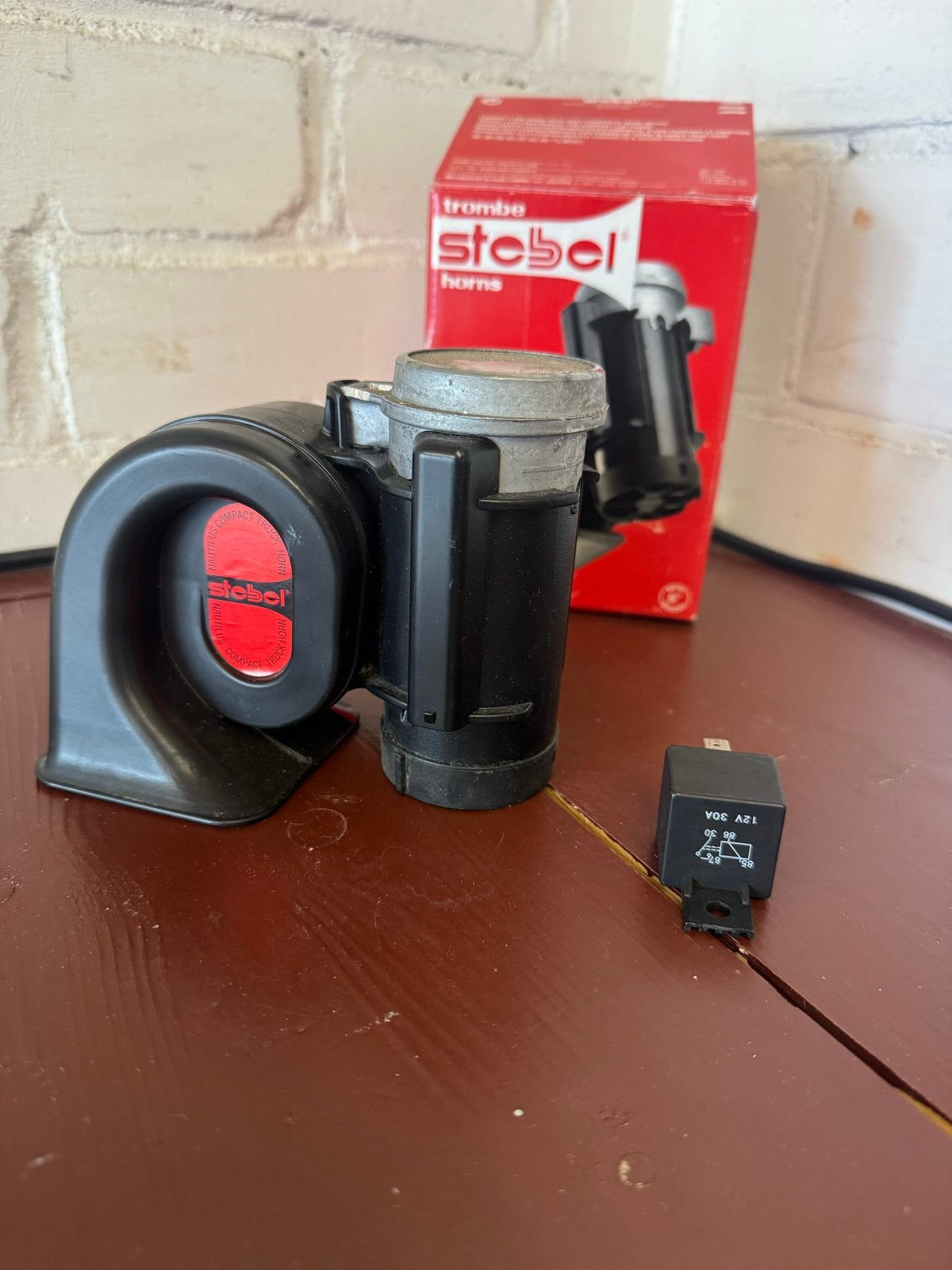 Stebel Nautilus Compact Truck Trainhoorn 12V, Ophalen of Verzenden, Gebruikt