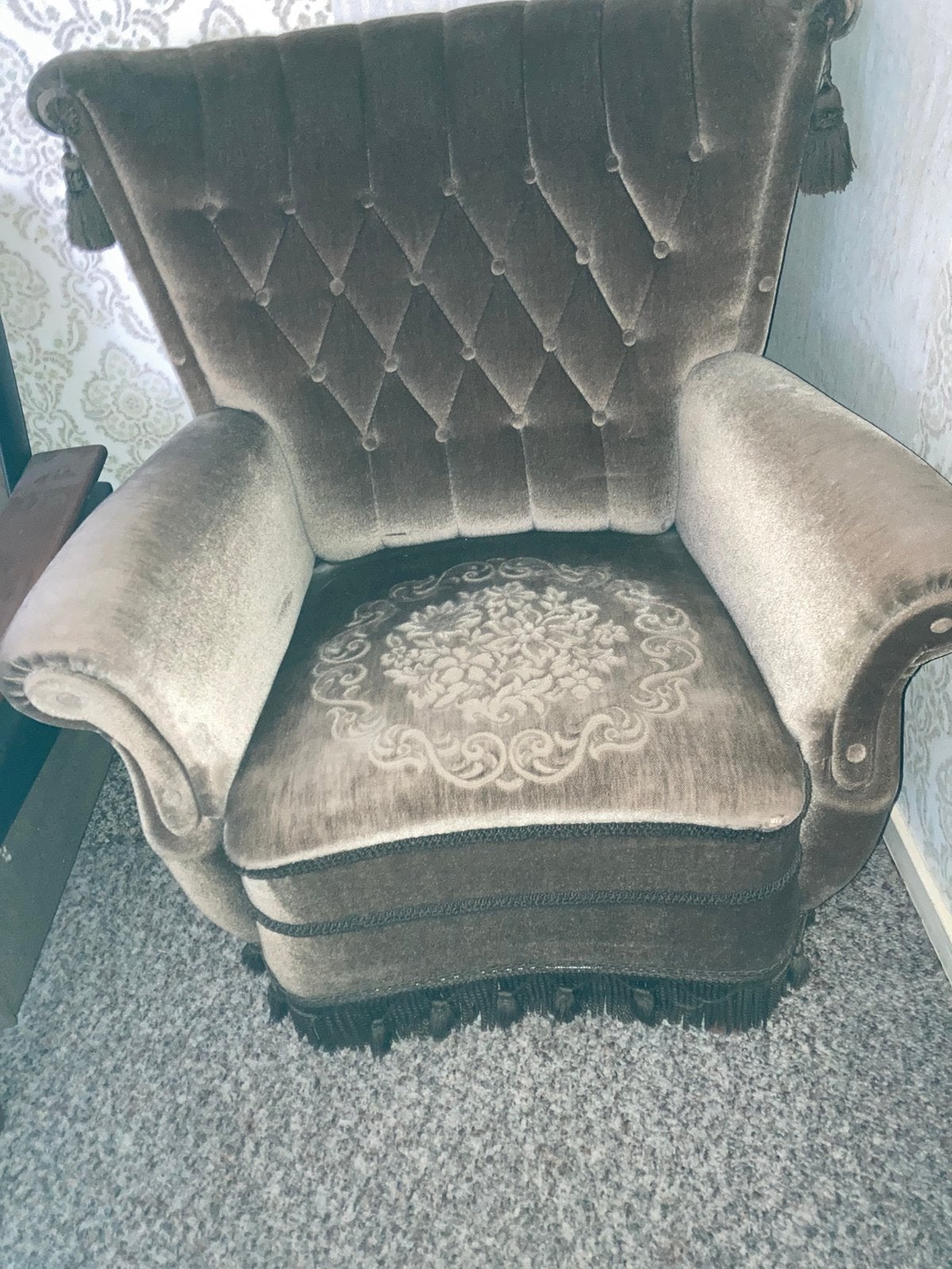 Vintage fauteuil, Huis en Inrichting, Fauteuils, Ophalen, Gebruikt, 75 tot 100 cm, Stof