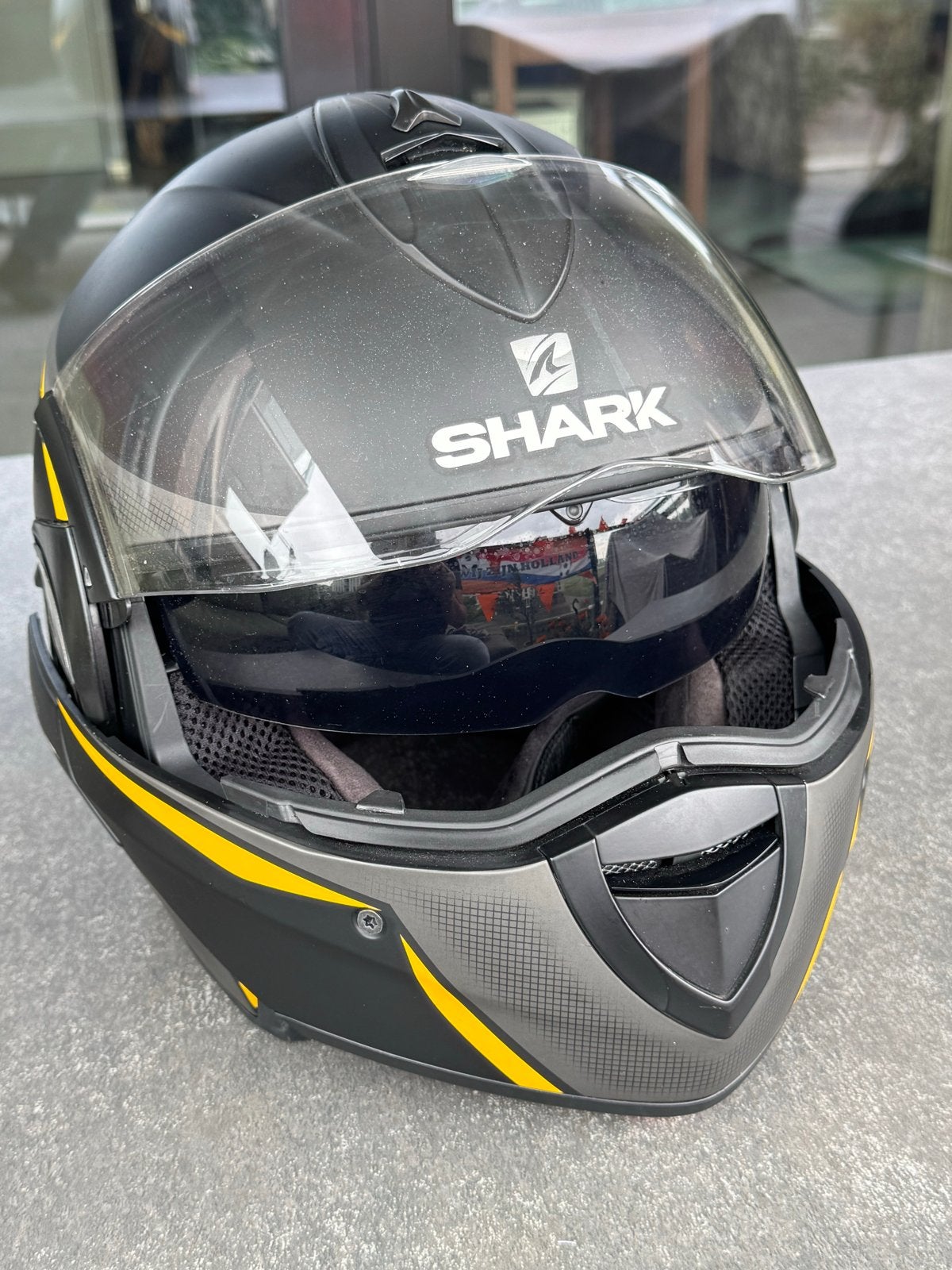 Shark Evoline Series 3 Systeemhelm - Zwart/Geel, Motoren, Kleding | Motorhelmen, Systeemhelm, Heren, XL, Shark