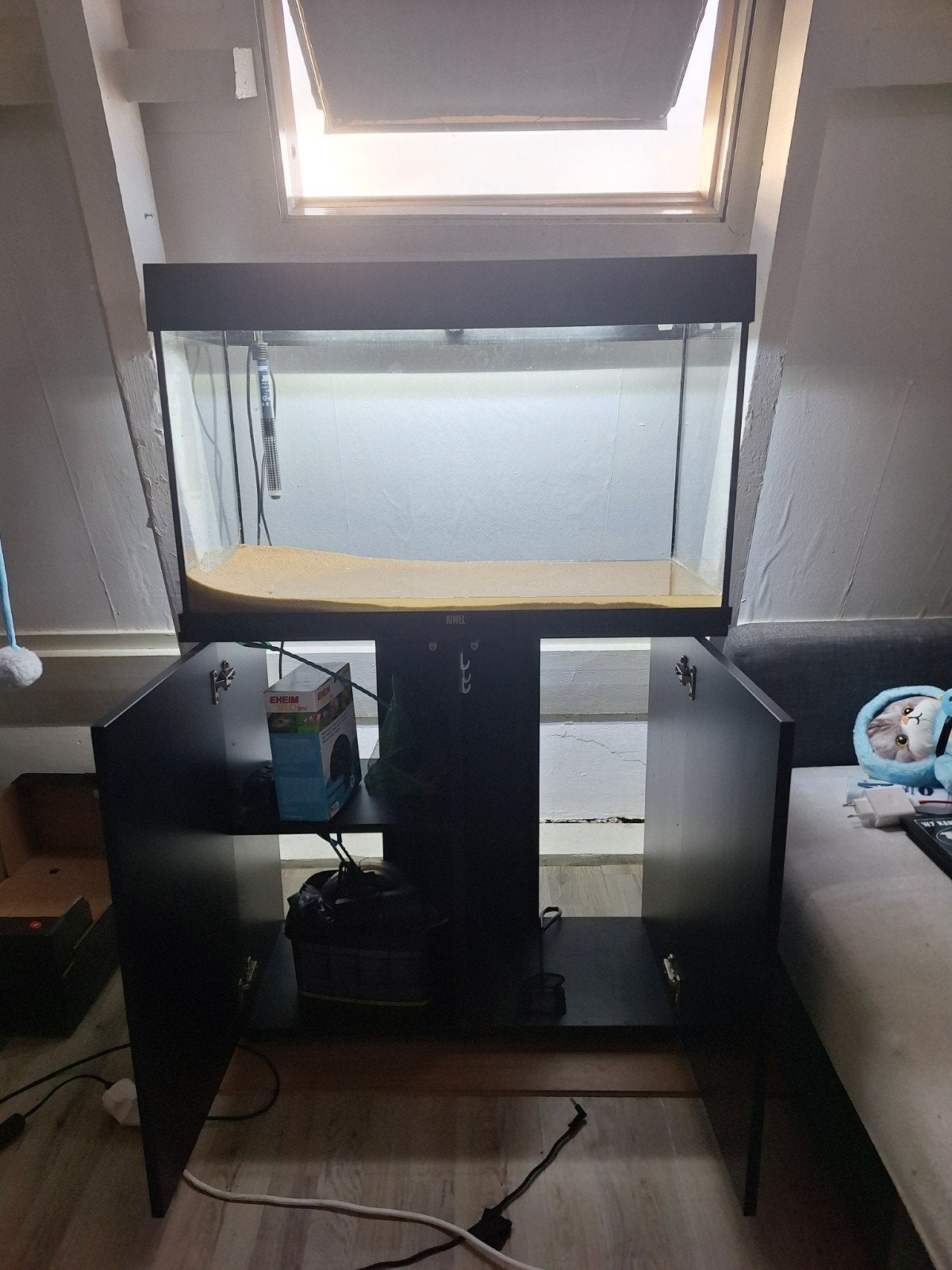 Zwart juwel aquarium 80cm, Ophalen, Gebruikt