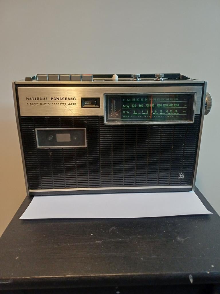 National Panasonic 3 Band Radio Cassette 447FJS Vintage, Ophalen of Verzenden, Enkel, Overige merken, Tiptoetsen