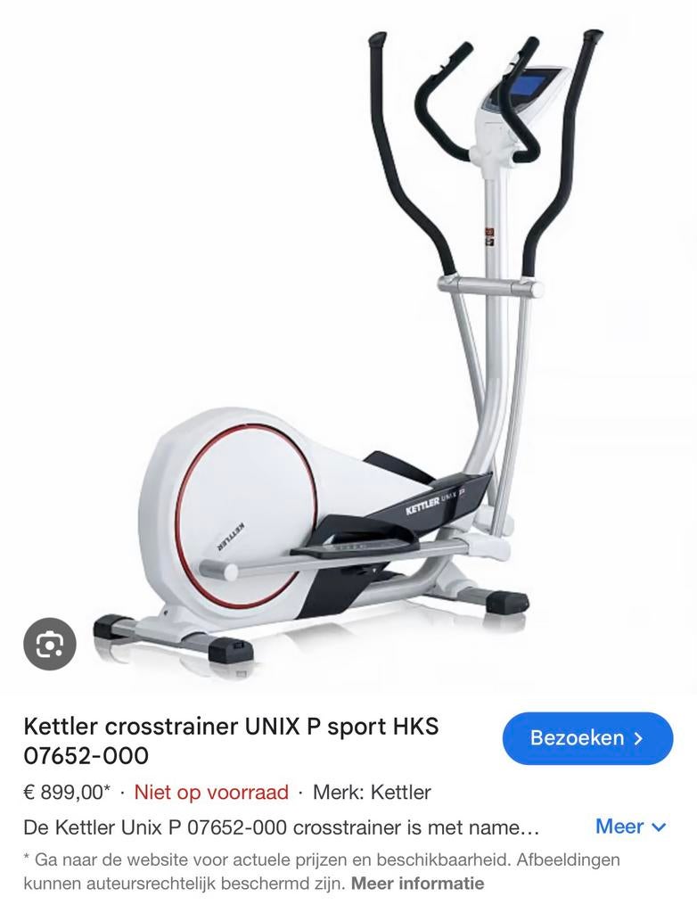 Kettler Unix P Crosstrainer - gebruikt, Ophalen, Gebruikt, Armen, Overige typen