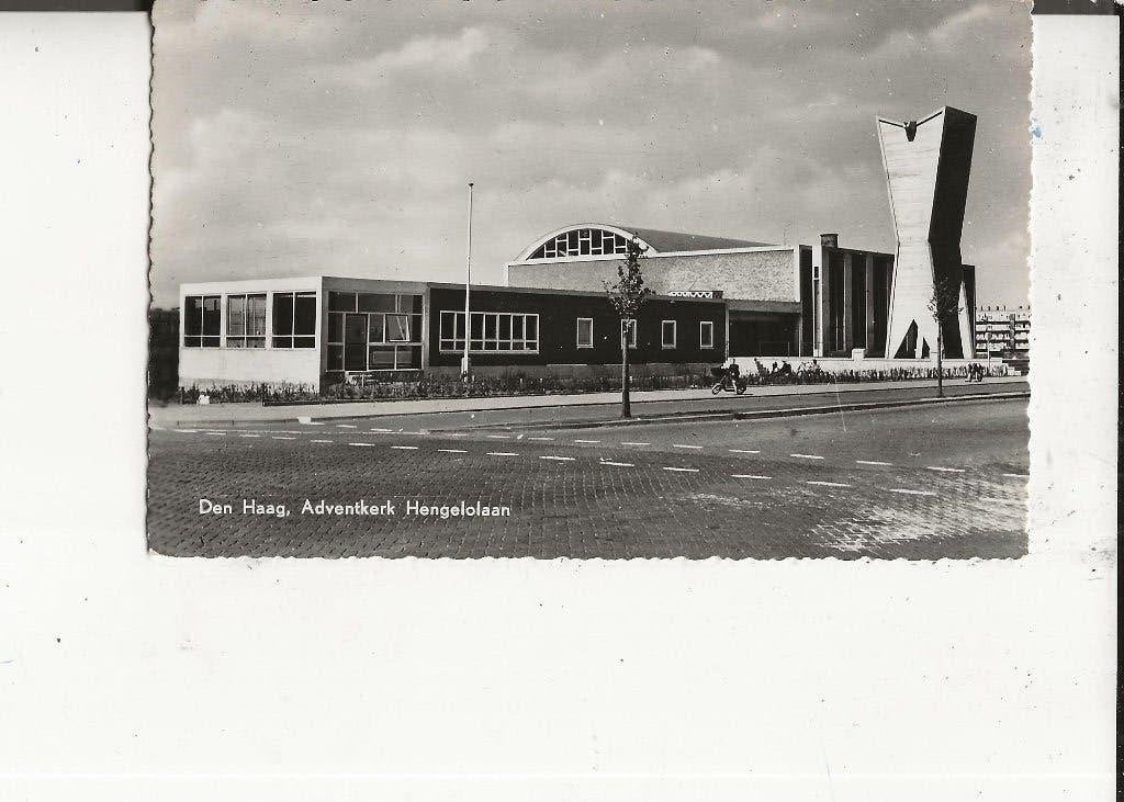 Den Haag Hengelolaan Adventkerk J van der Hoek, Ophalen of Verzenden, 1940 tot 1960, Ongelopen, Zuid-Holland