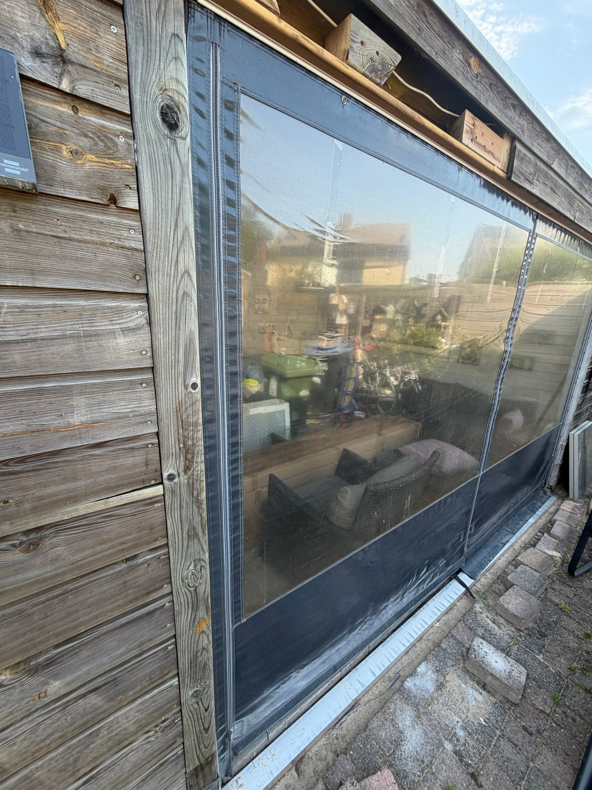 Doorzichtig zeil voor overkapping of tuinhuis - 328x200 cm, Ophalen, Gebruikt, Overige typen, 2 meter of meer